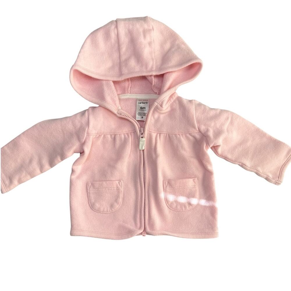 Carters Jacket Baby Girl Zip Up Hooded Pink 6 Months